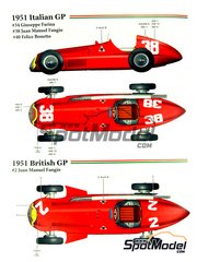 Car scale model kits / Formula 1 / 1/20 scale / 50s years